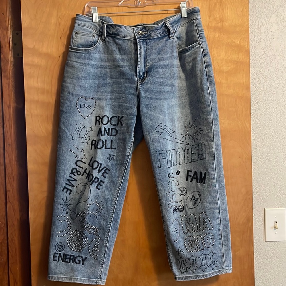 Blemished jeans